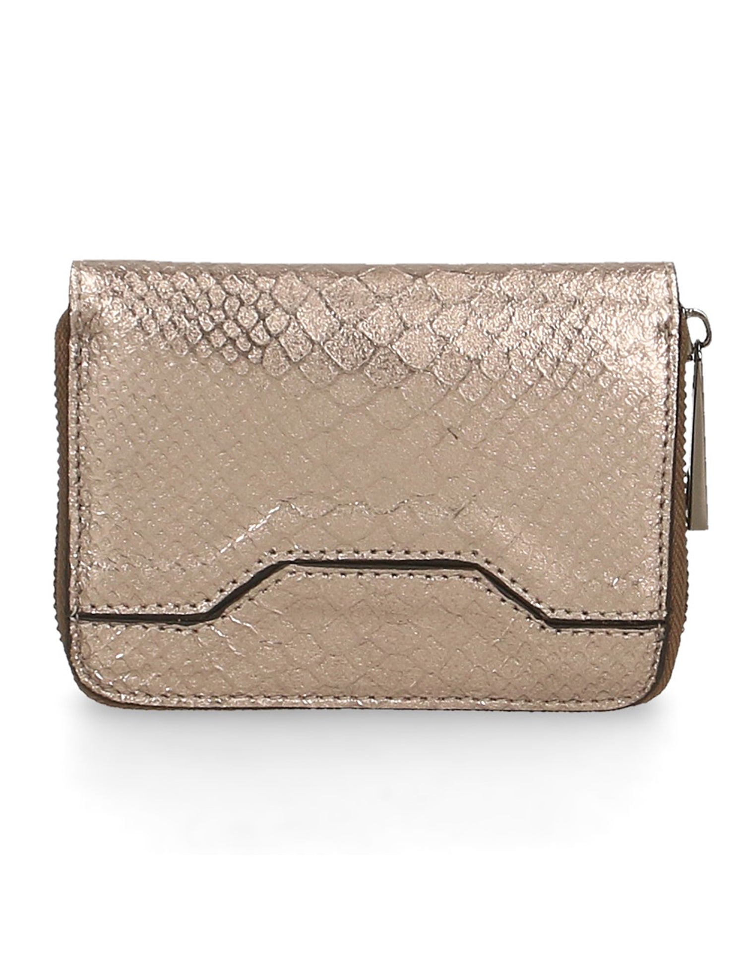 Nohemi Portafoglio donna vera pelle Zip 524072-BRONZO Gave Lux