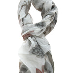 Tania L2028-BIANCO Foulard unisex Cotone e Seta Gave Lux