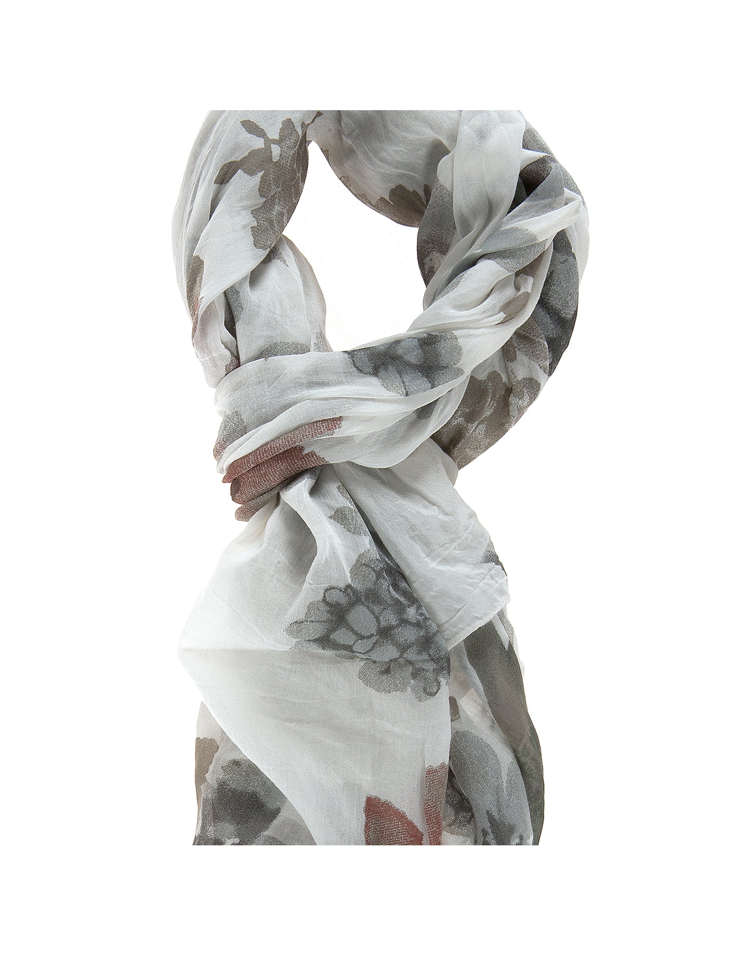 Tania L2028-BIANCO Foulard unisex Cotone e Seta Gave Lux
