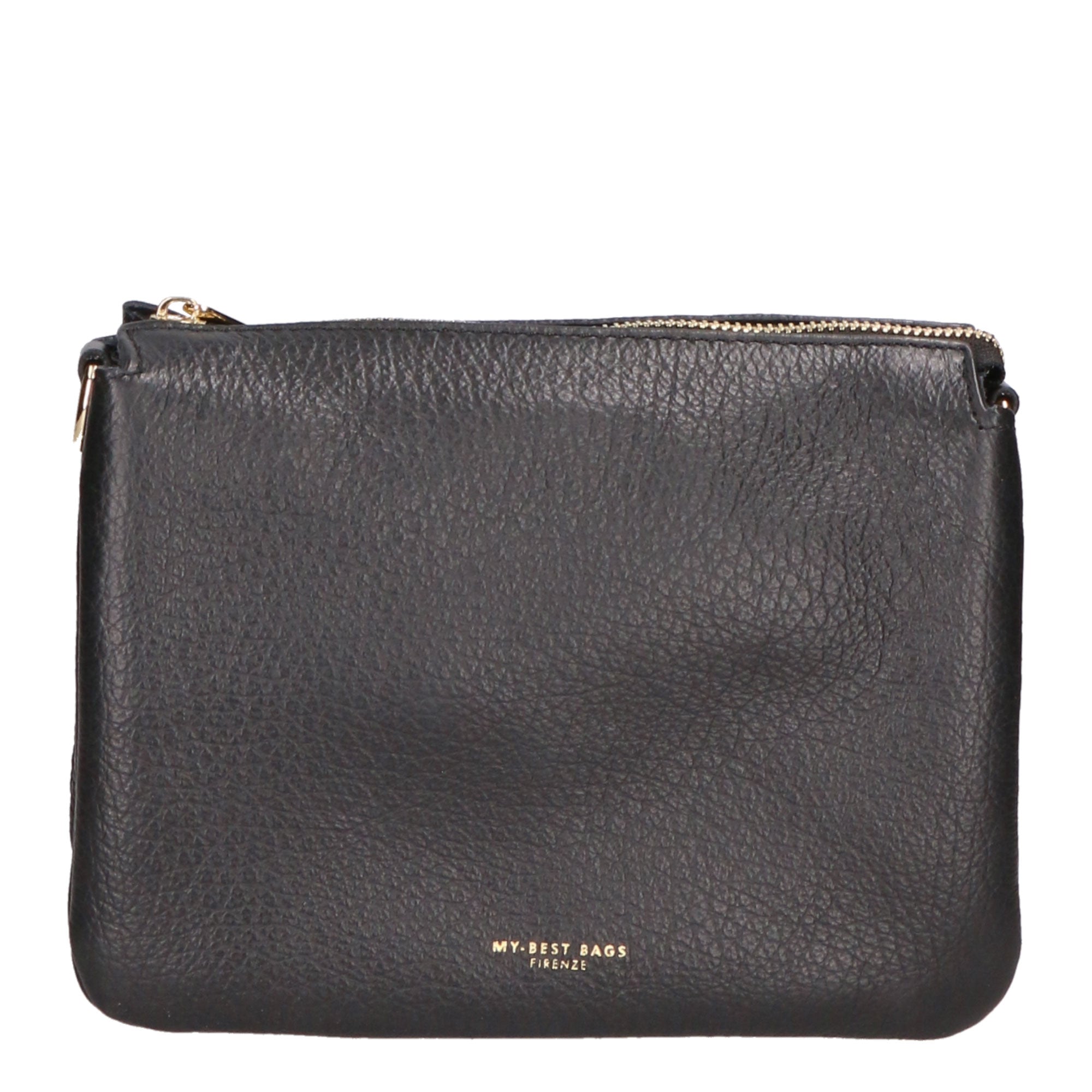 Borsa a tracolla da donna Vera pelle MYB-6054-FW-D28 NERO BLACK My Best Bag