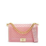 Borsa a mano da donna 100% PVC FLAT M-MAUVE + OFF GOLD Marc Ellis