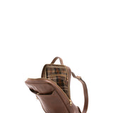 Unisex-Rucksack aus echtem Leder, hergestellt in Italien, 27 x 36 x 8 cm