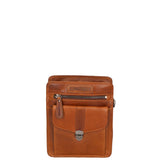 Borsa a tracolla da uomo in vera pelle RFID HILB-3339-CUOIO Hill Burry