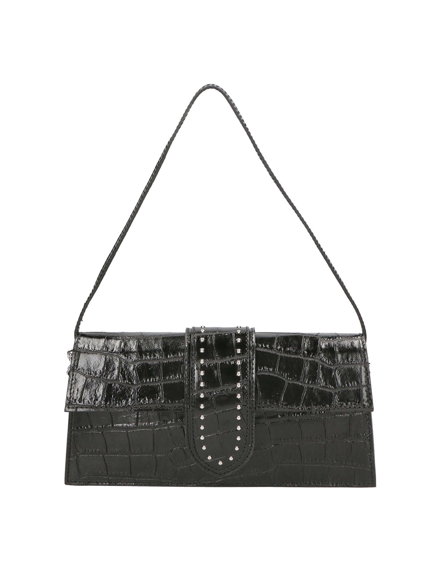 Alba Borsa a spalla da donna Vera pelle 04734-B28 NERO Gave Lux