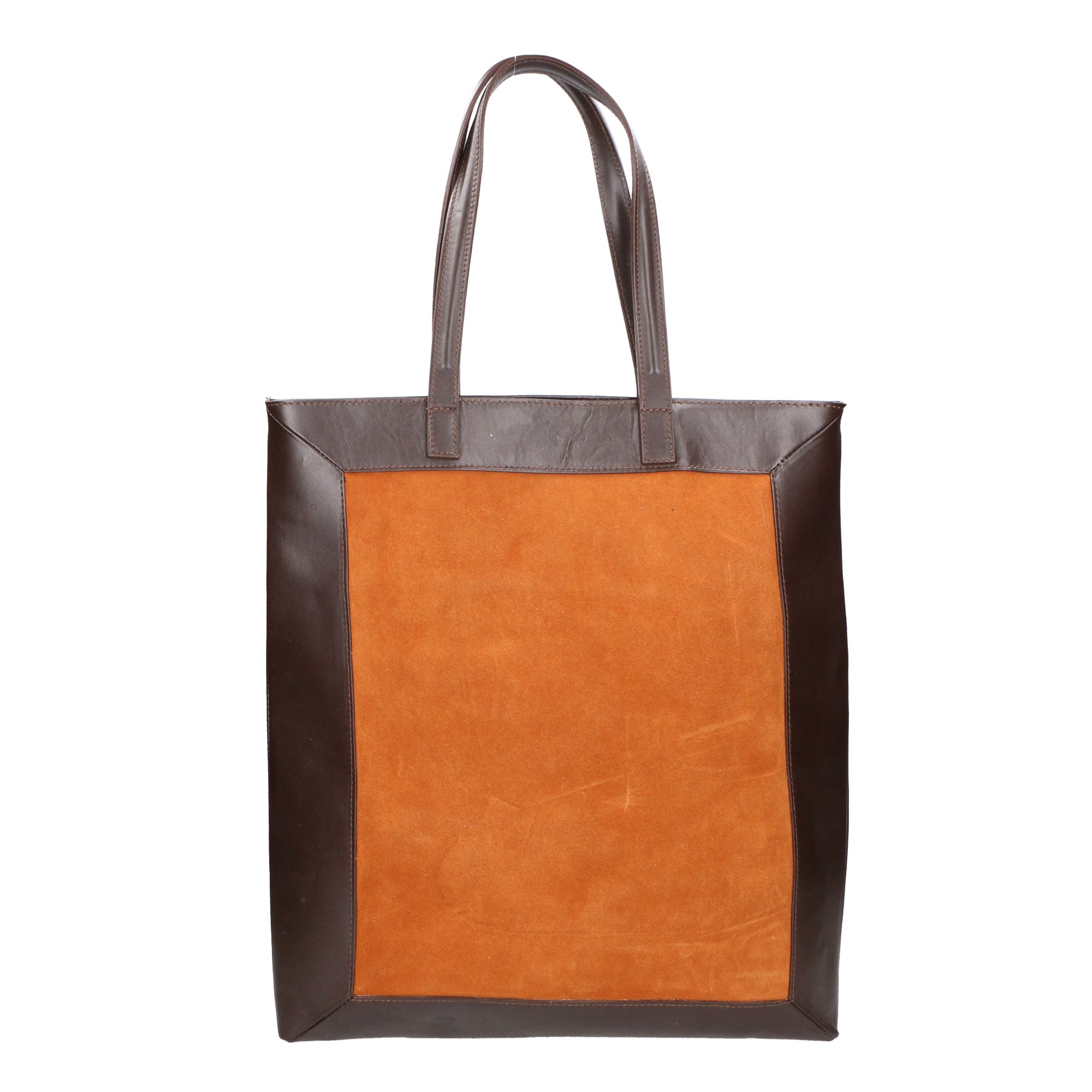 Borsa a mano da donna Pelle e Camoscio MYB-6023-FW-0307 CUOIO My Best Bag