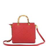 Borsa a mano da donna 100% pelle vegana PU GGB019RED Gabriella G Firenze