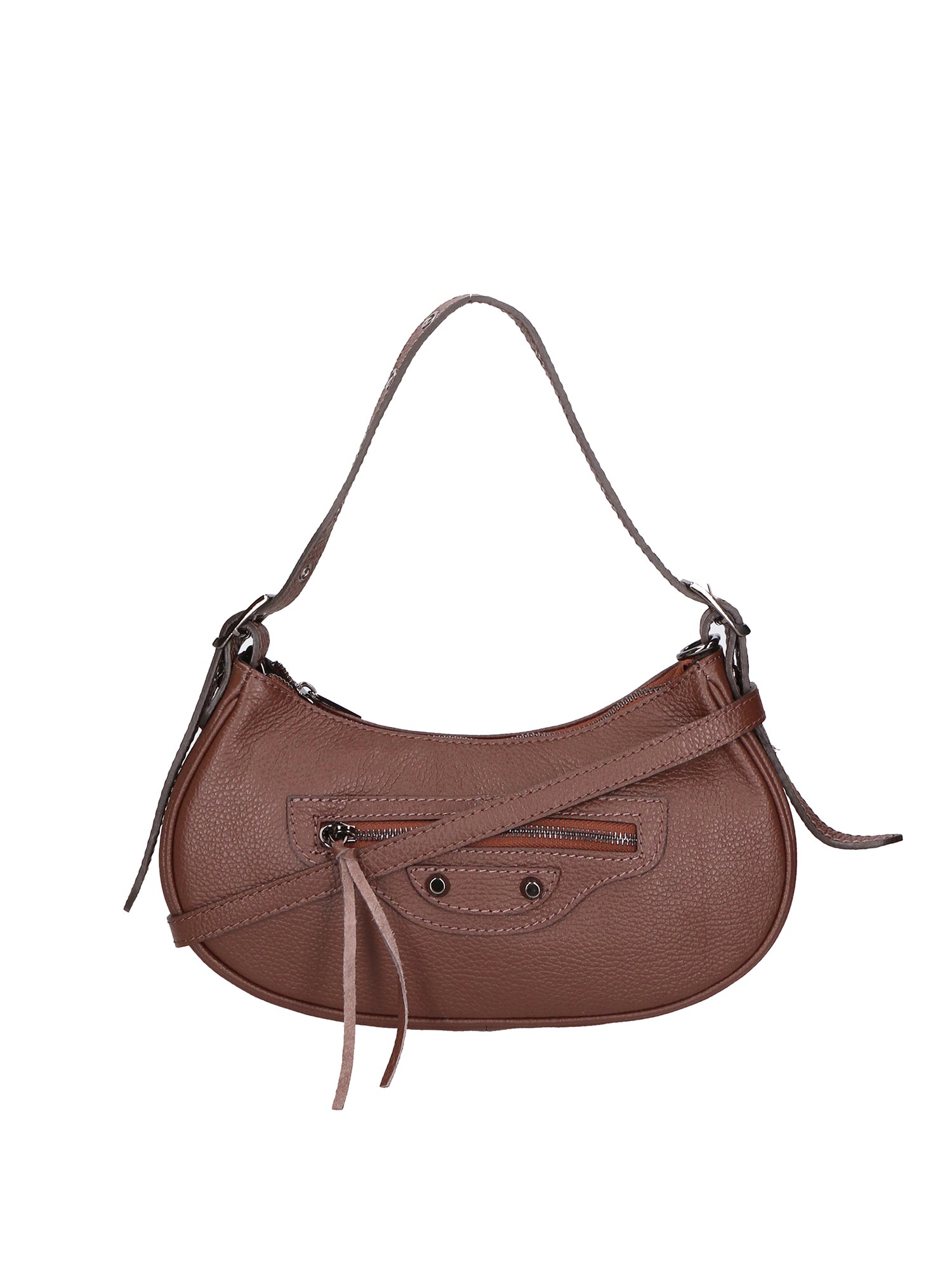 Loredana Borsa a spalla da donna Vera pelle 06548-CIOCCOLATO Gave Lux