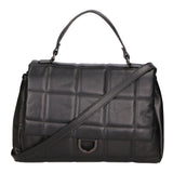 Purple Women's Handbag in Genuine Leather Made in Italy 17x28x7 cm