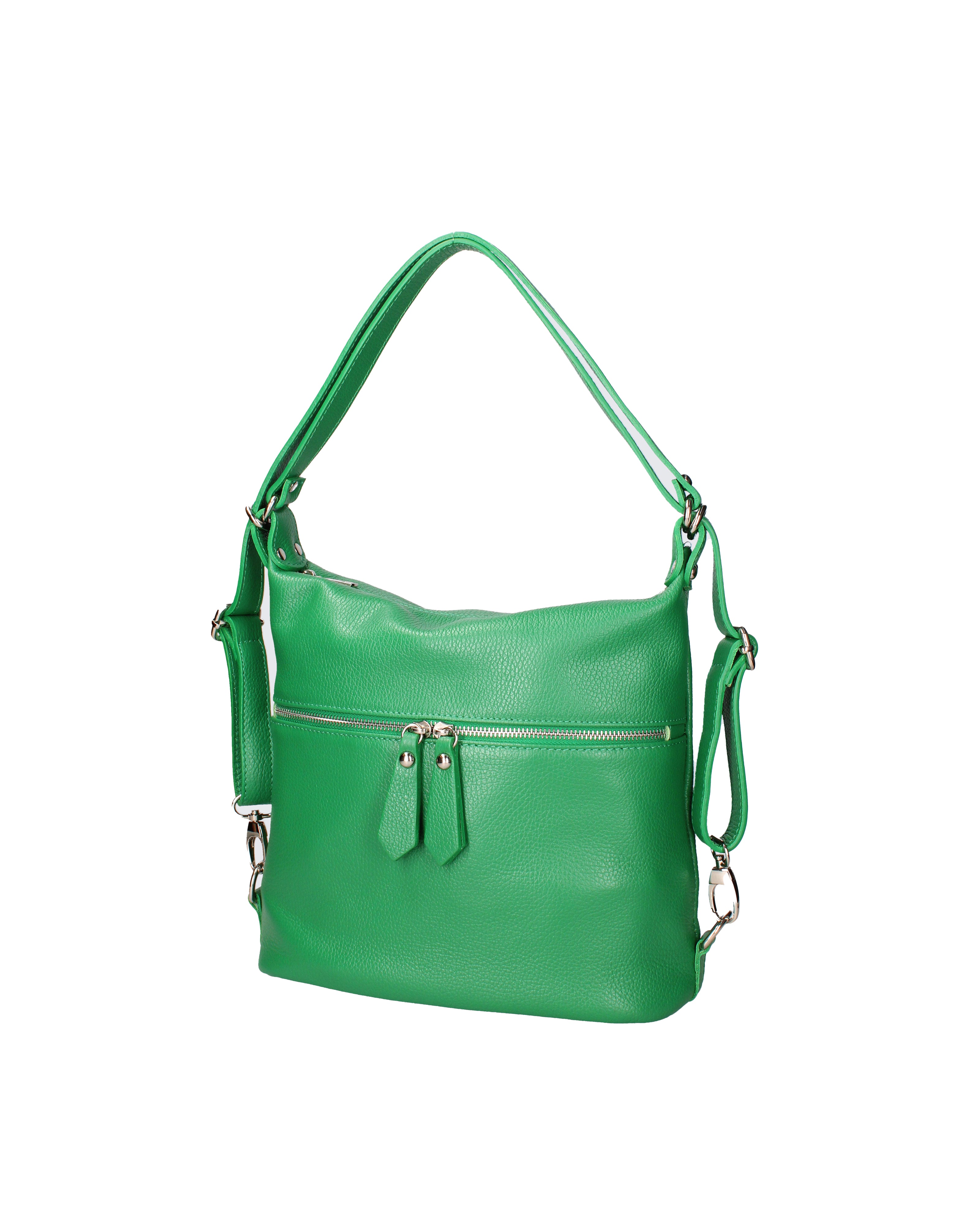 Bianca Borsa a spalla da donna Vera pelle 07136-D47 VERDE MELA Viola Castellani