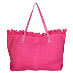 Agnese Borsa Shopper da donna Cotone e pelle 04649-D02 FUXIA FUCHSIA Gave Lux