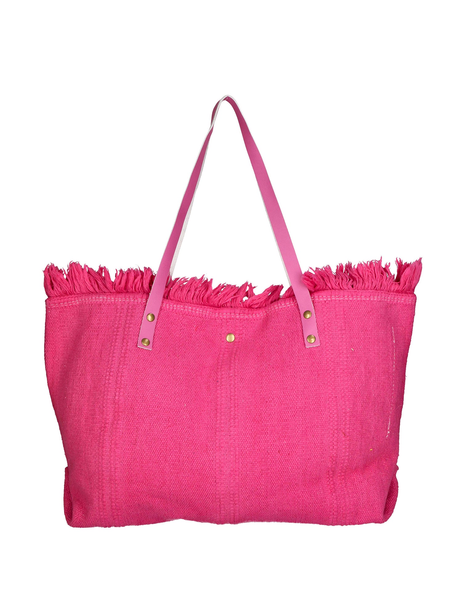 Agnese Borsa Shopper da donna Cotone e pelle 04649-D02 FUXIA FUCHSIA Gave Lux