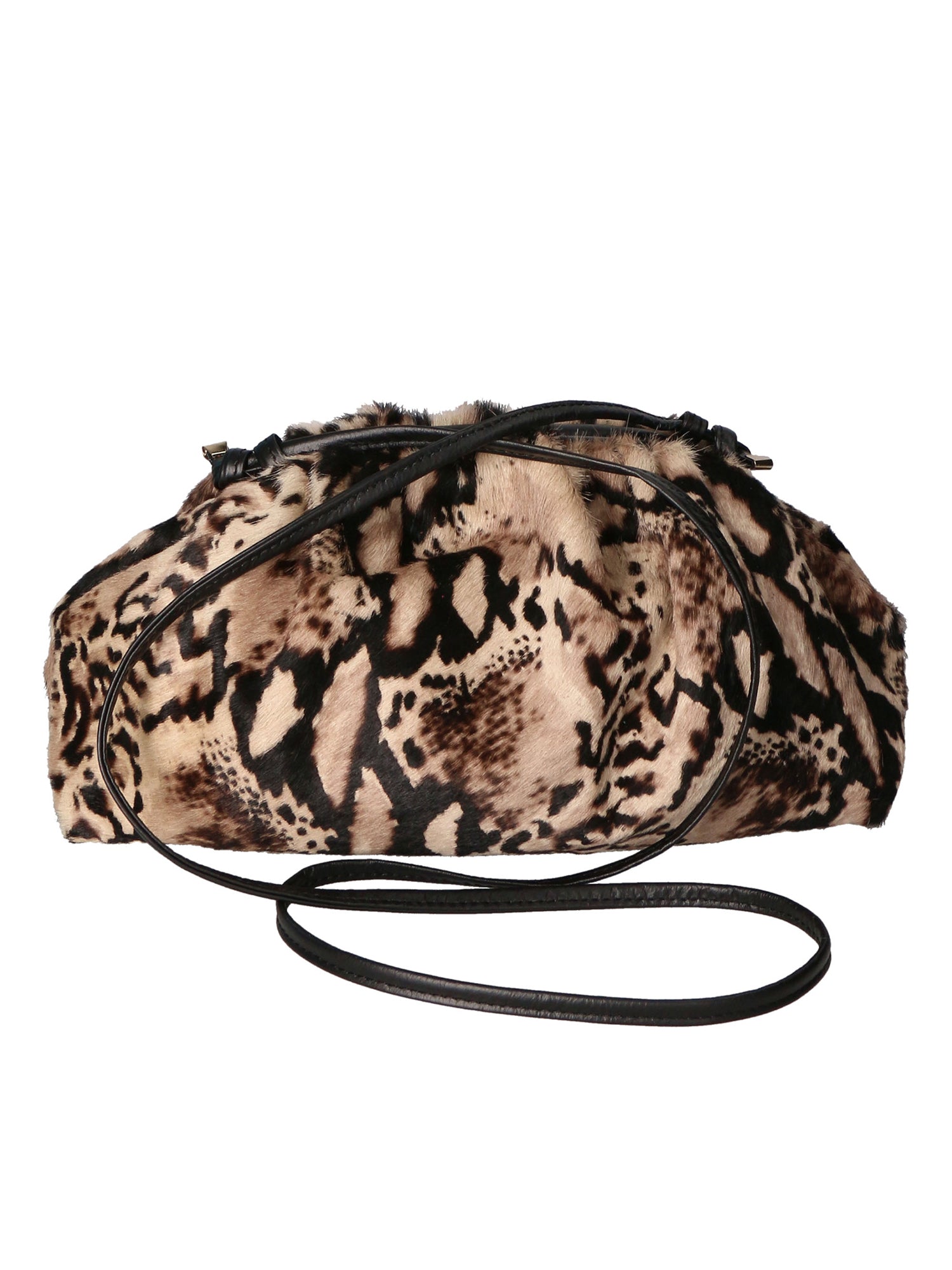 Astrid Borsa a spalla da donna Vera pelle 05476-NERO PITONE BIANCO 008 Gave Lux