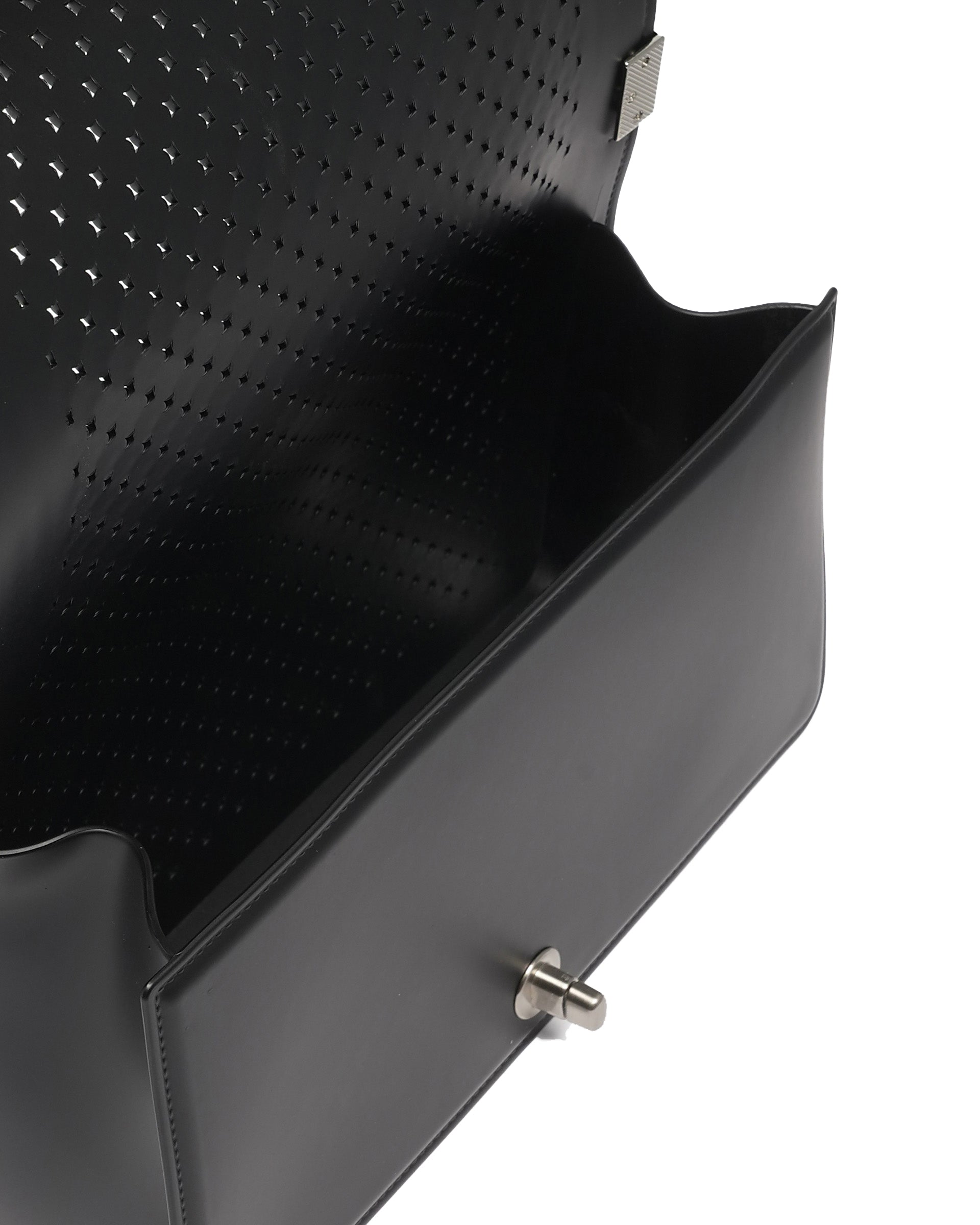 Borsa a mano da donna 100% Pvc FLAT M BALL-BLACK + SILVER Marc Ellis