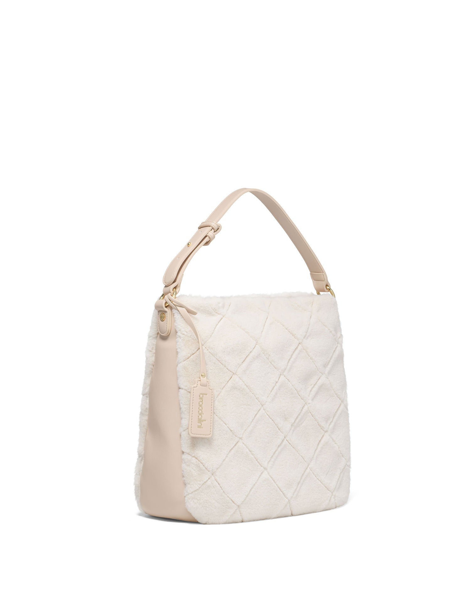 Elora Lux Borsa a spalla da donna Polyurethane + Polyester B16844-BEIGE Braccialini