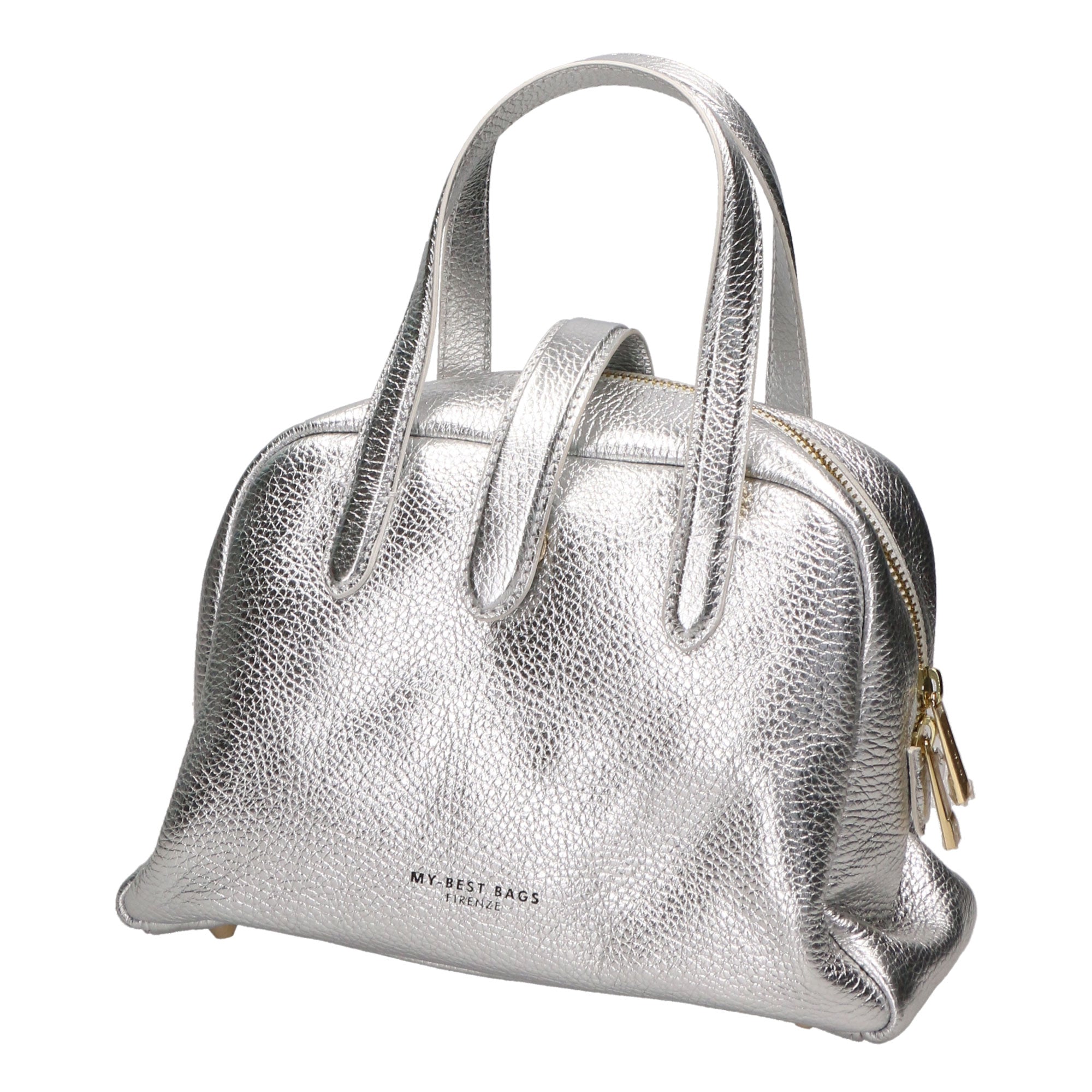 Borsa a mano da donna 100% vera pelle MYB-6007-FW-ARGENTO My Best Bag