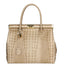 Deborah Borsa a mano da donna Pelle Croco Stampata 7727-C40 TAUPE SCURO DARK TAUPE Gave Lux