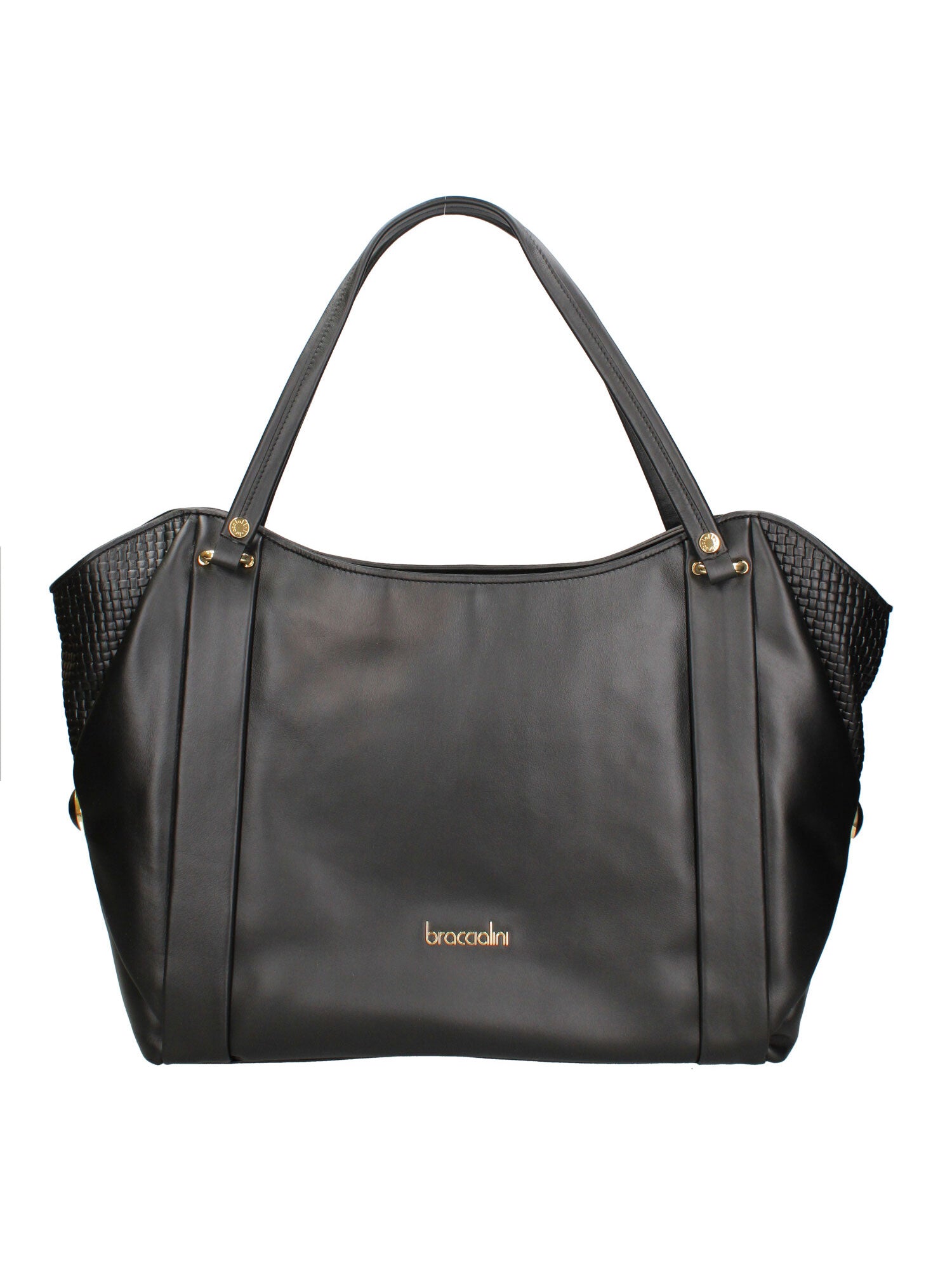 Valoria Ultra Borsa a spalla da donna 100% vera pelle B17203-NERO Braccialini