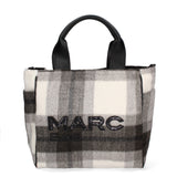 Borsa a mano da donna Lana e Tessuto MARC-BAG-TARTAN-GLACIER GRAY Marc Ellis