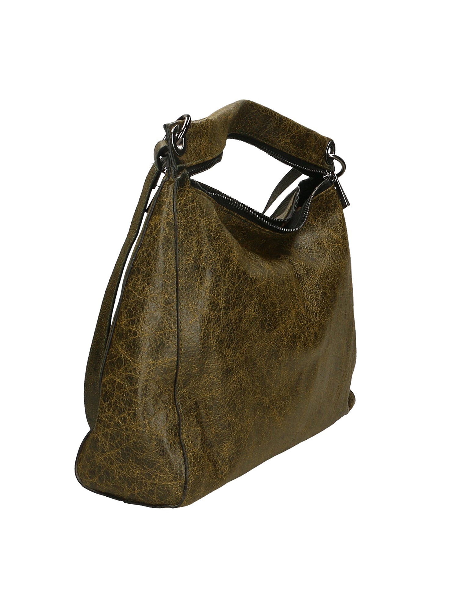 Ondina Borsa a spalla da donna Vera pelle 6569-VERDE GREEN Gave Lux
