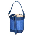 Borsa a secchiello da donna Misto pelle e tessuto MYB-05166-SS-530+S22 BLUETTE My Best Bag