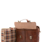 Borsa a mano unisex in vera pelle Made in Italy 4575-MARRONE Alessia Firenze