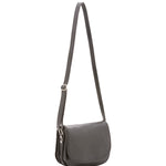 Borsa a tracolla da donna 100% vera pelle 4582-NERO Alessia Firenze