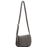 Borsa a tracolla da donna 100% vera pelle 4582-NERO Alessia Firenze