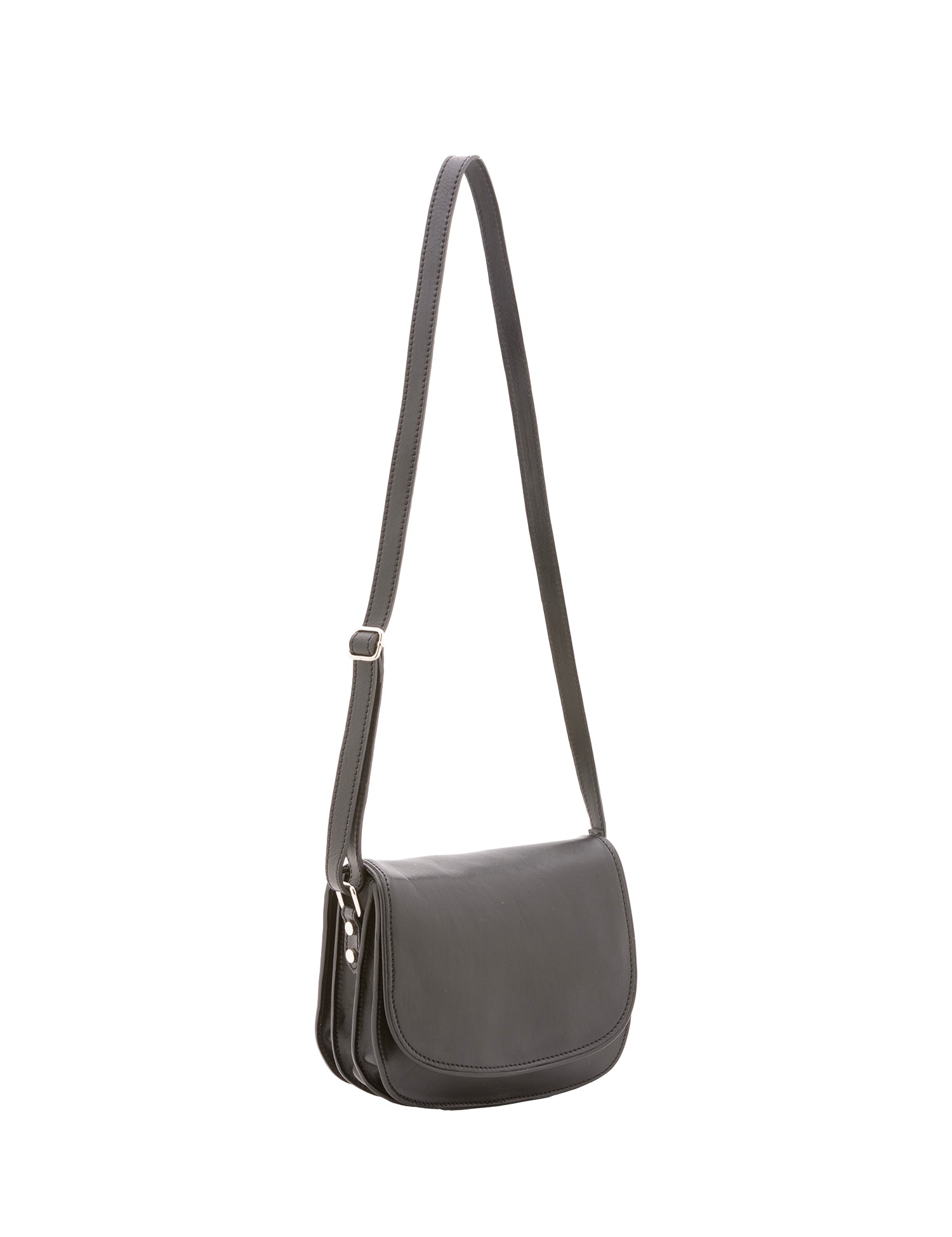 Borsa a tracolla da donna 100% vera pelle 4582-NERO Alessia Firenze