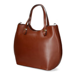 Egle Borsa a mano da donna Vera pelle 80046-MARRONE Gave Lux