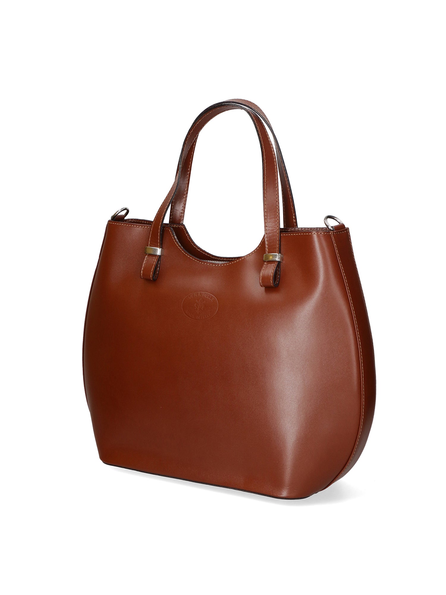 Egle Borsa a mano da donna Vera pelle 80046-MARRONE Gave Lux