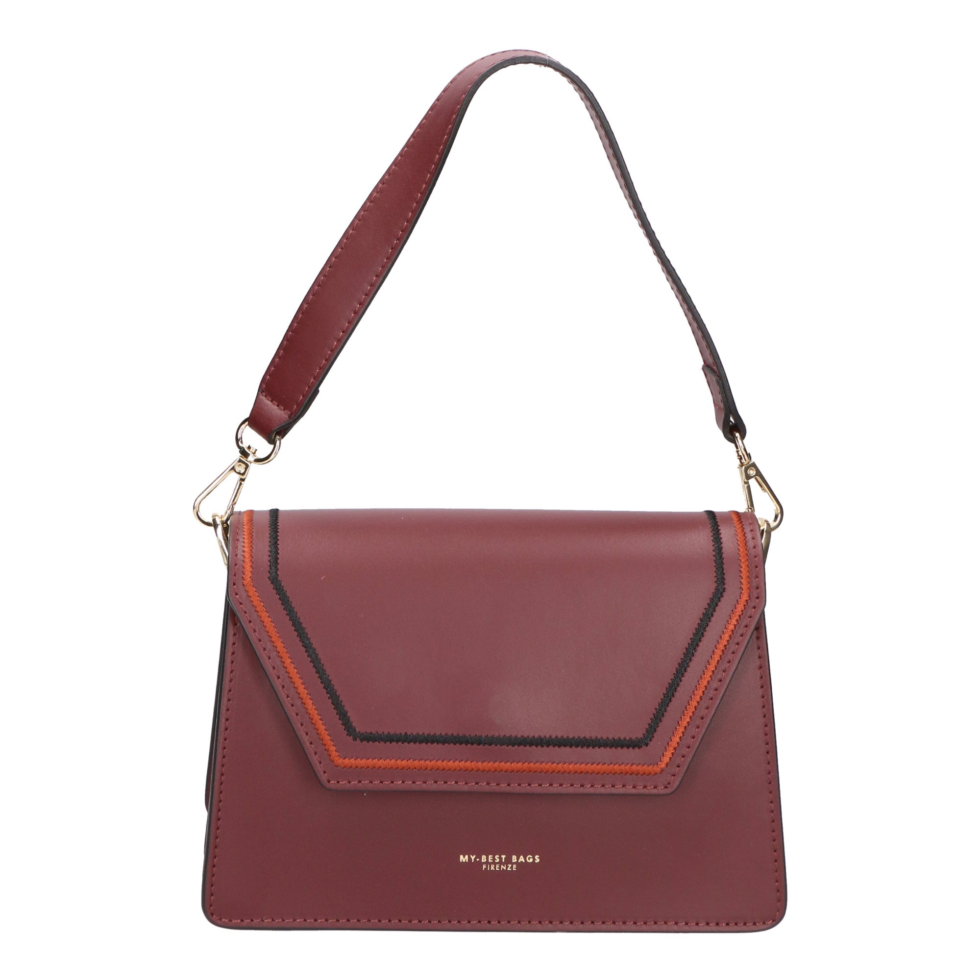 Borsa a mano da donna Vera pelle MYB-6005-FW-L330 VINO My Best Bag