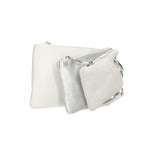 Luna Borsa a tracolla da donna Vera pelle 189034-BIANCO+ARGENTO Gave Lux