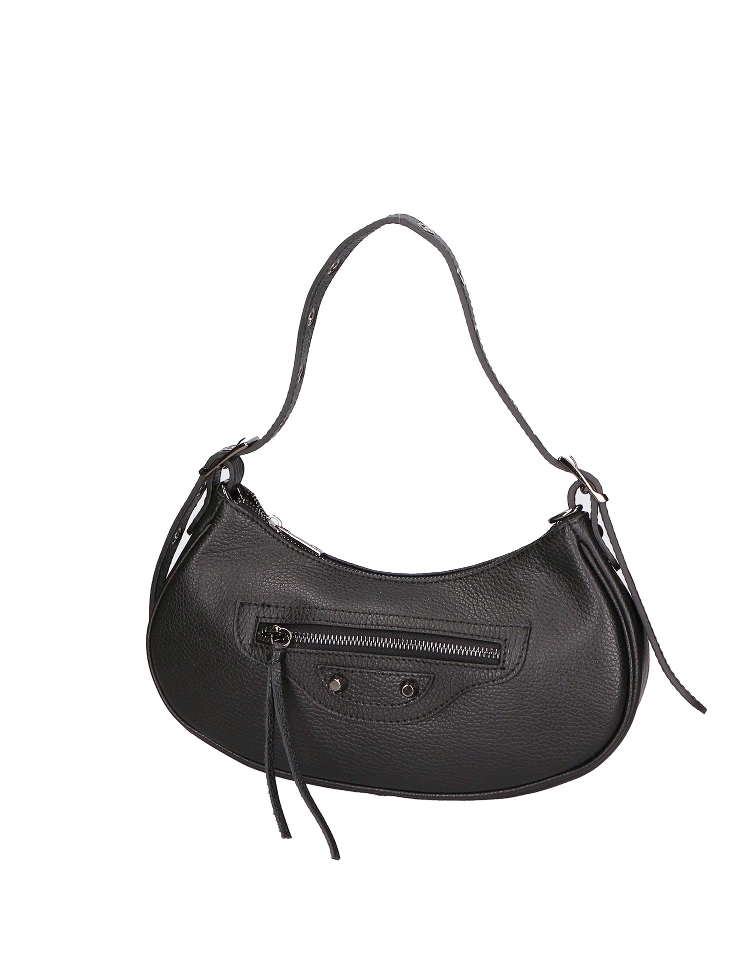 Loredana Borsa a spalla da donna Vera pelle 06548-NERO Gave Lux