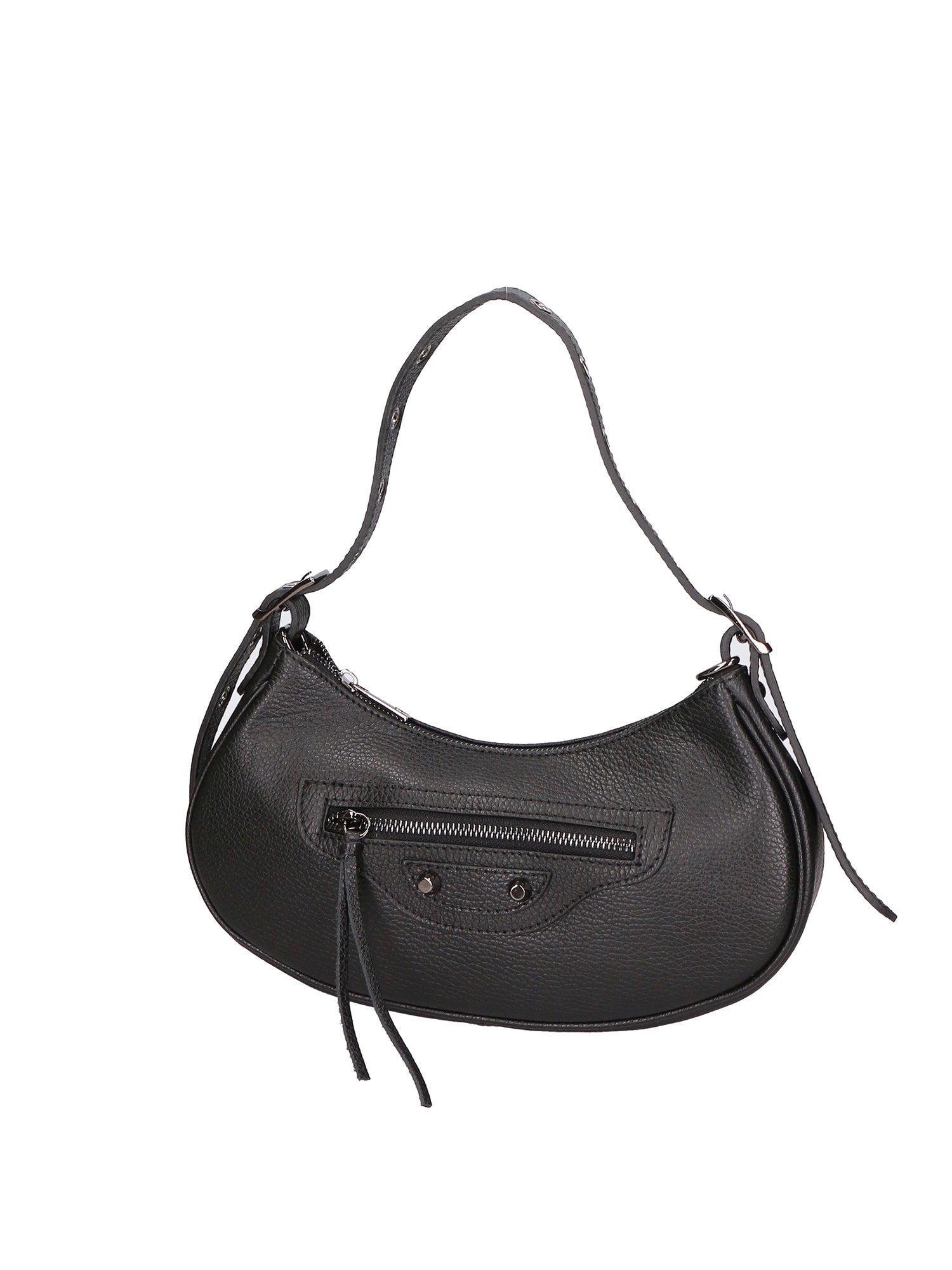 Loredana Borsa a spalla da donna Vera pelle 06548-NERO Gave Lux