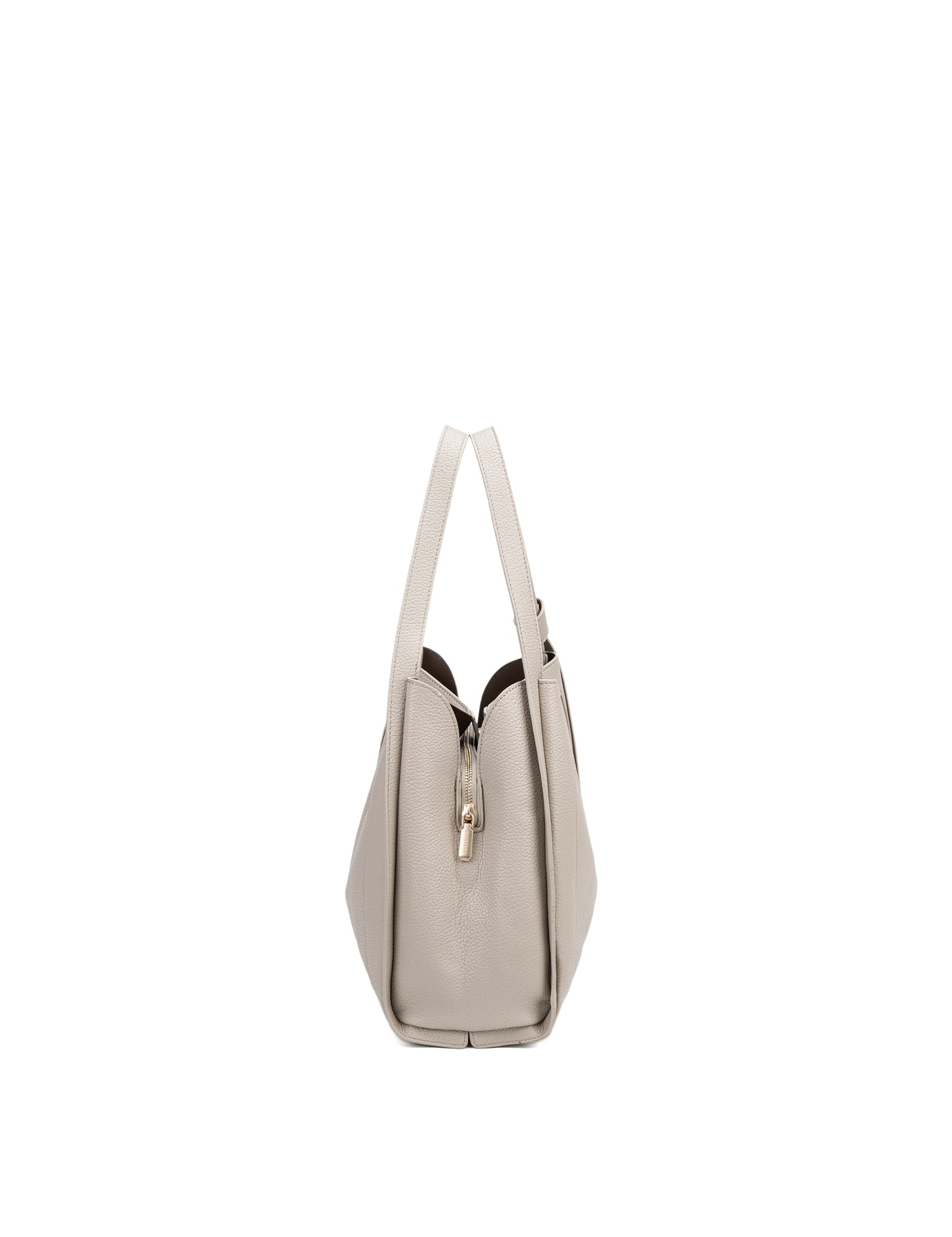 Borsa a Spalla in 100% Pu Vegan Leather Beige