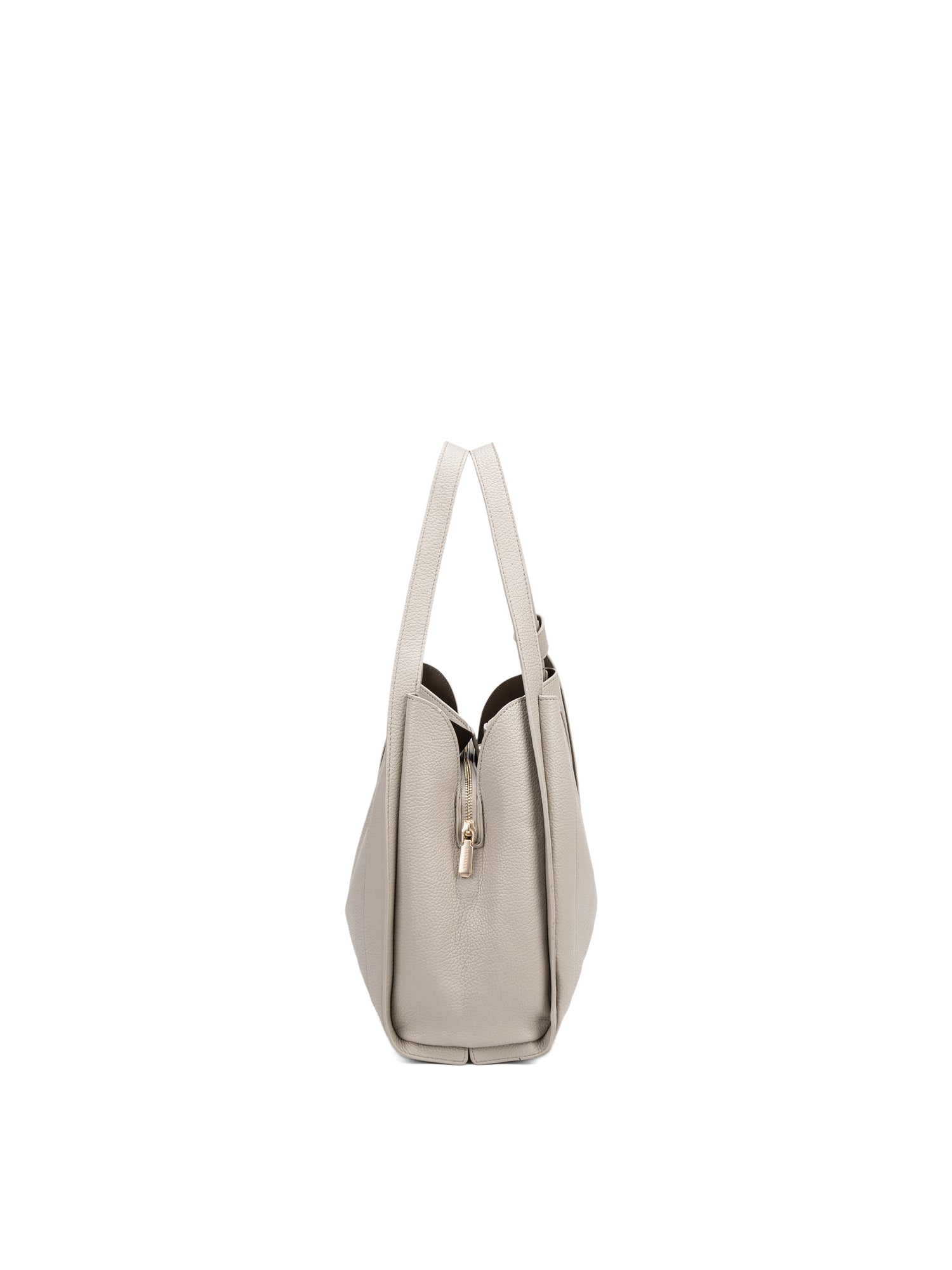 Borsa a Spalla in 100% Pu Vegan Leather Beige