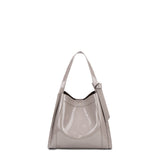 Borsa a Spalla in 100% Pu Vegan Leather Beige Scuro