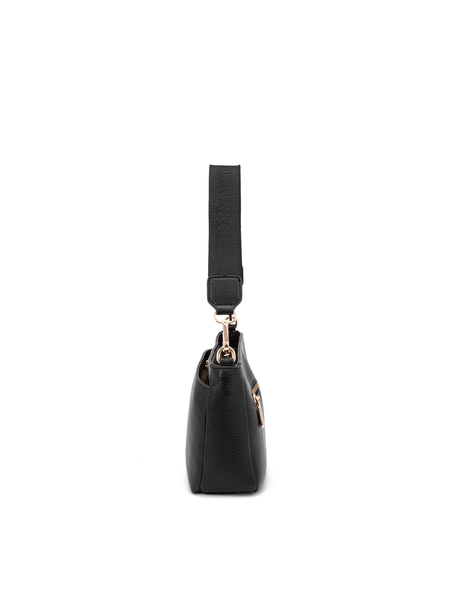 Borsa a Spalla Convertibile in Zaino in 100% Pu Vegan Leather Nero