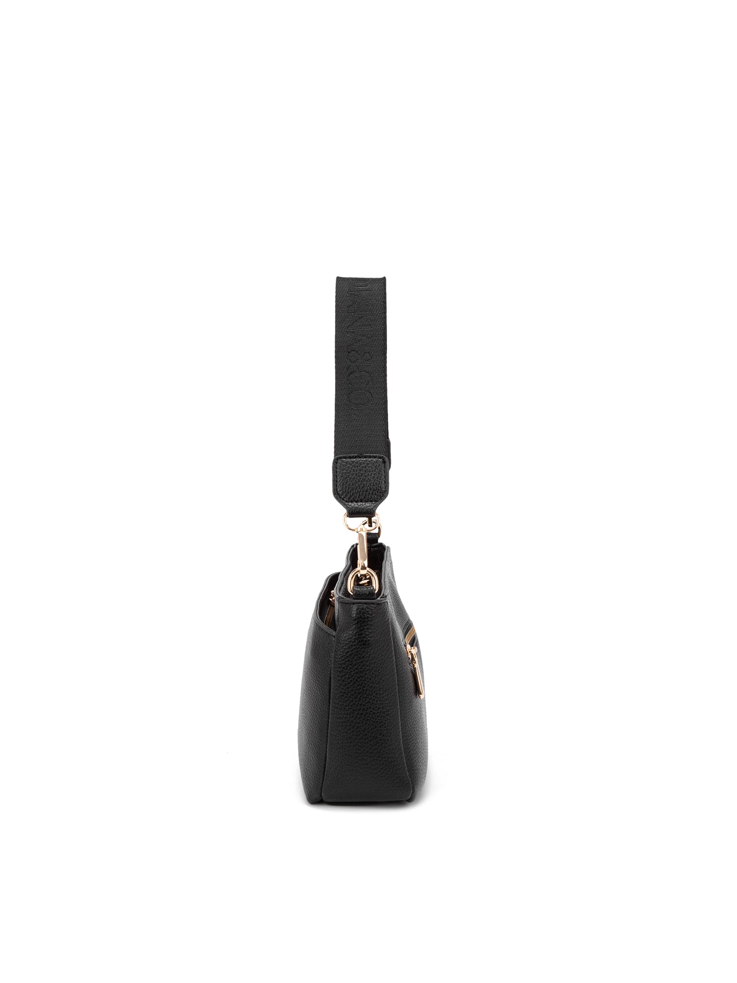 Borsa a Spalla Convertibile in Zaino in 100% Pu Vegan Leather Nero