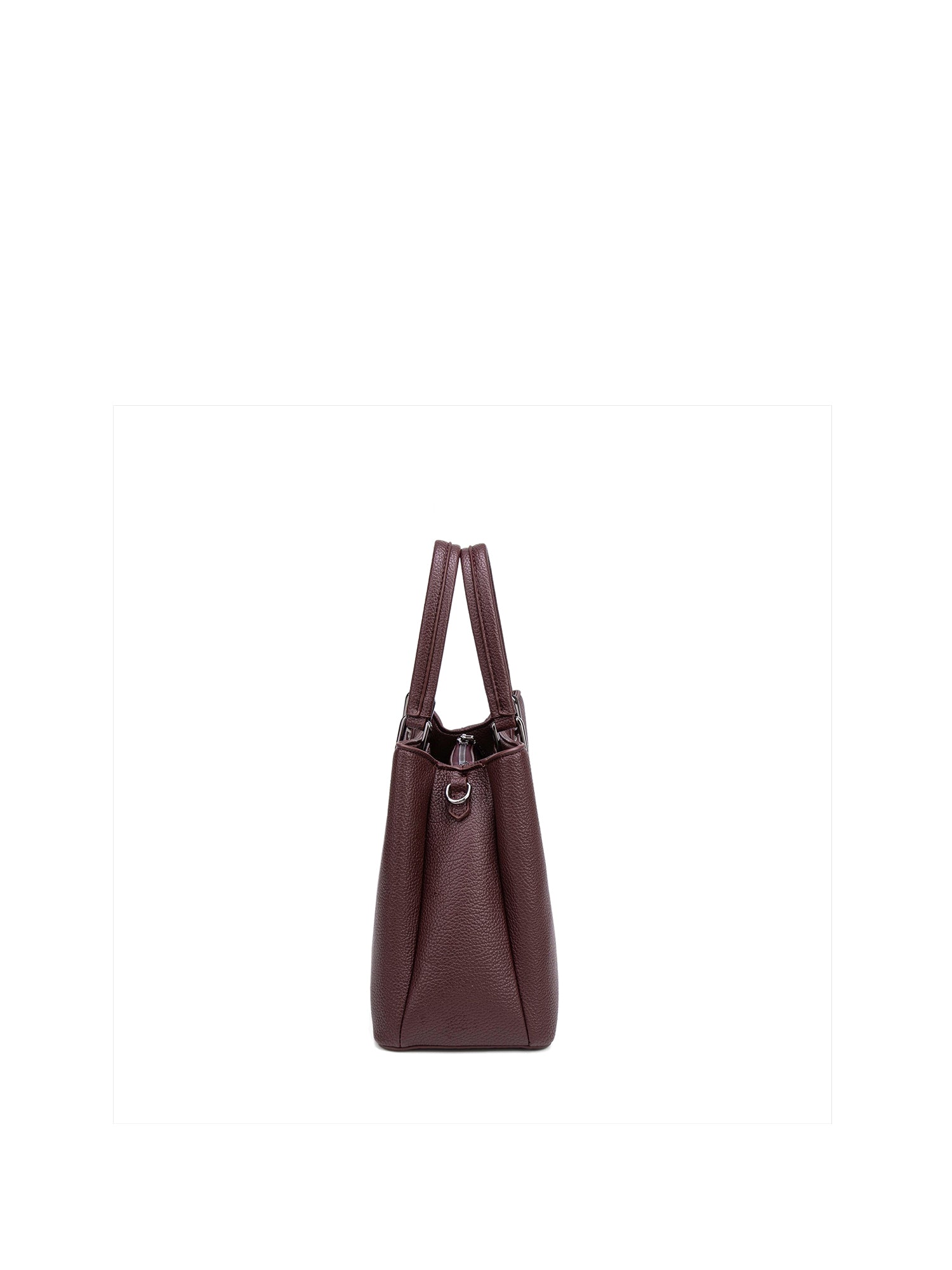 Borsa a Spalla in 100% Pu Vegan Leather Marrone
