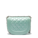 Borsa a mano da donna 100% PVC FLAT ZOE-VERDE ACQUA + SILVER Marc Ellis