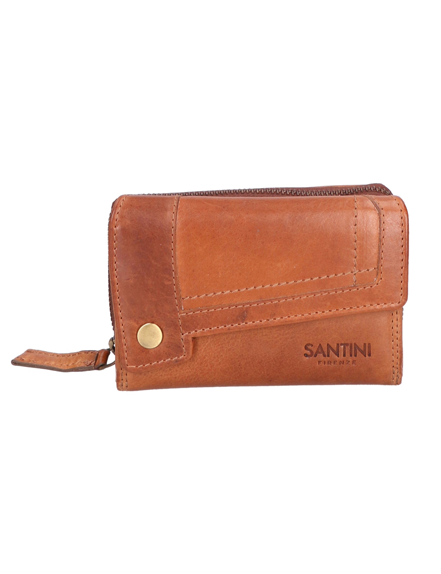 Portafoglio unisex in vera pelle 100% pelle di vacchetta SN2827647-TAN Santini Firenze