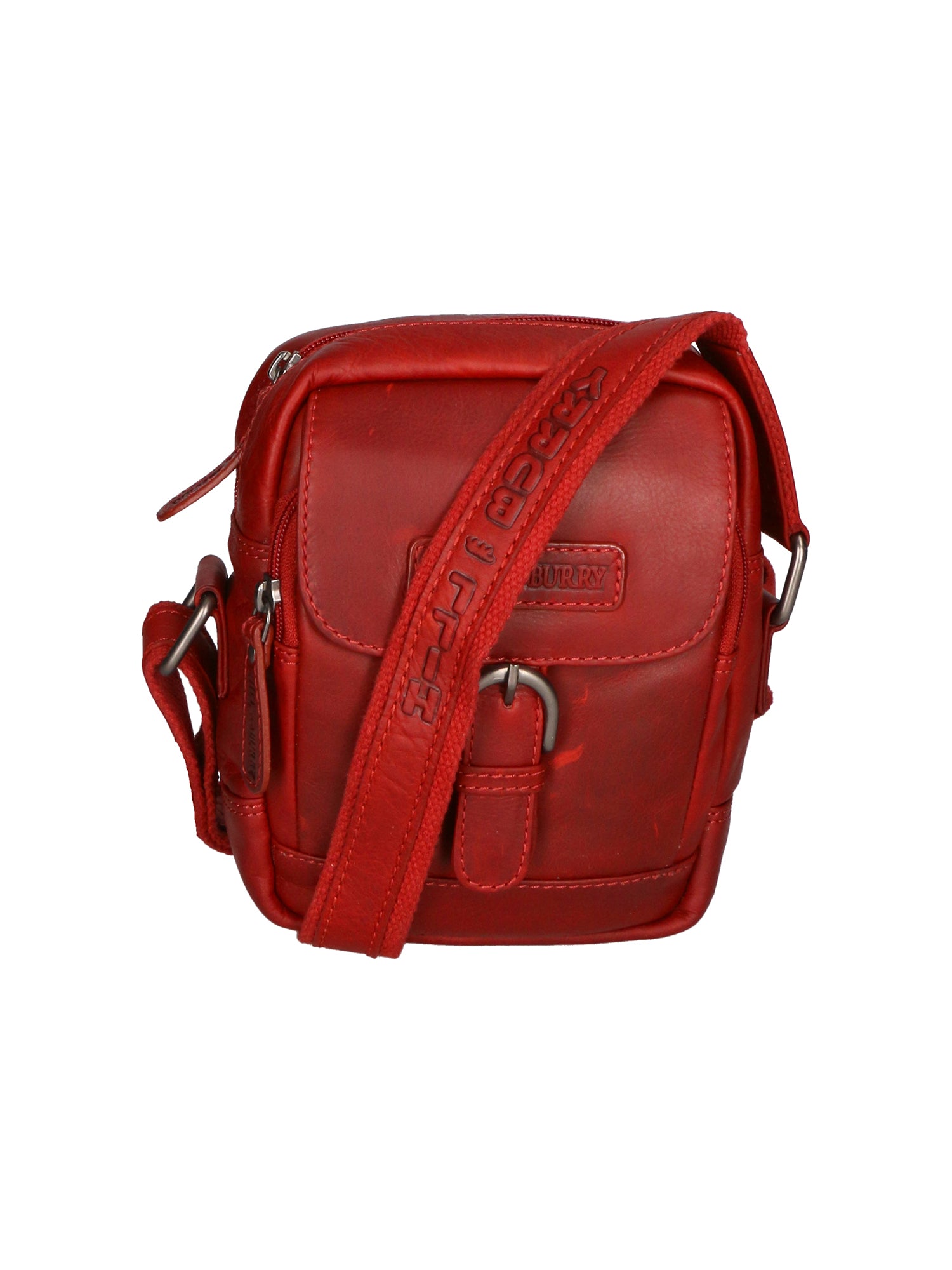 Borsa a tracolla da uomo Vera pelle RFID HILB-HT05-ROSSO Hill Burry