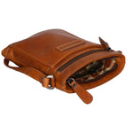 Borsa a tracolla da uomo Vera pelle RFID HILB-3098-CUOIO Hill Burry
