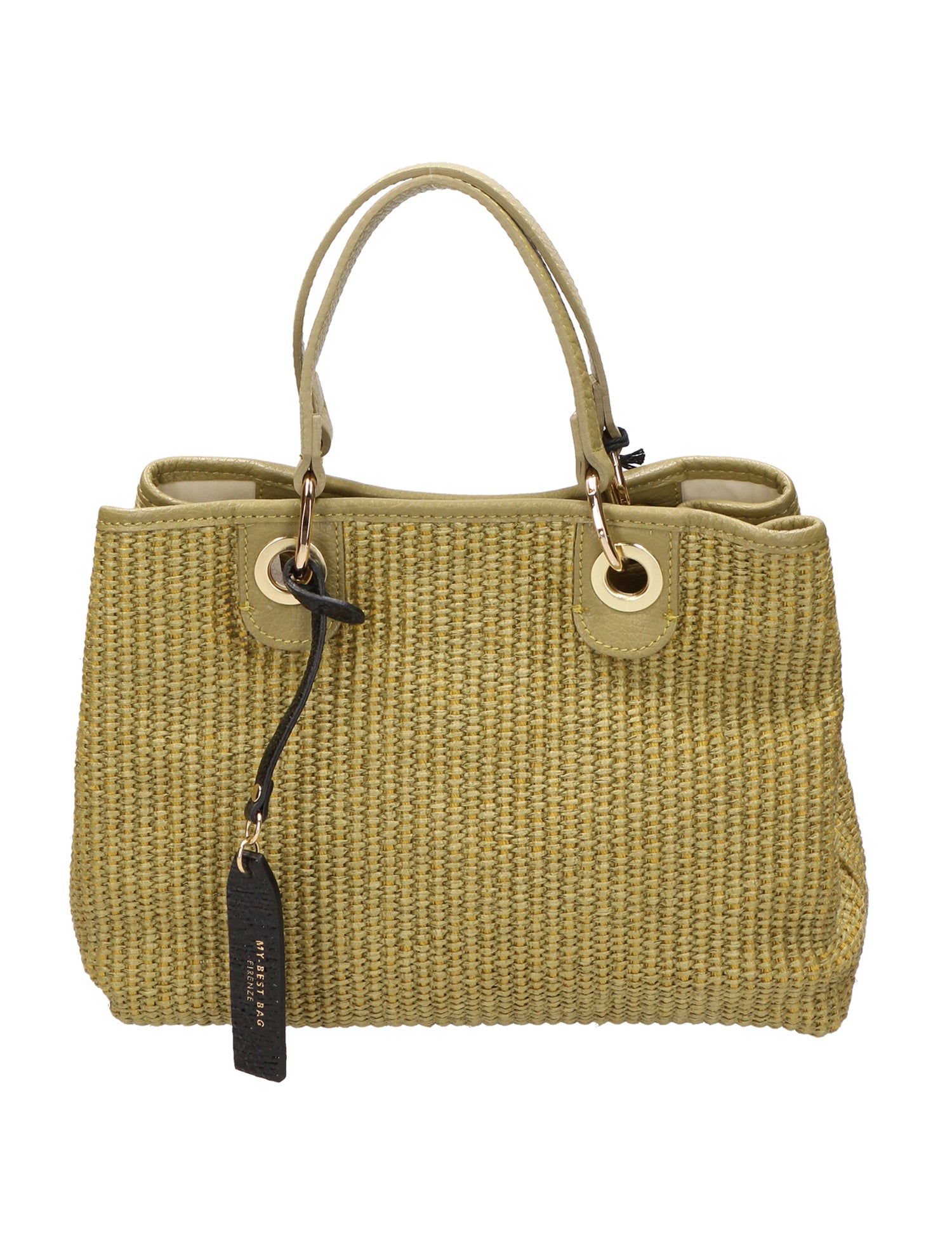 Borsa a mano da donna Paglia & Pelle MYB-05167-SS-467+D105 LIME My Best Bag