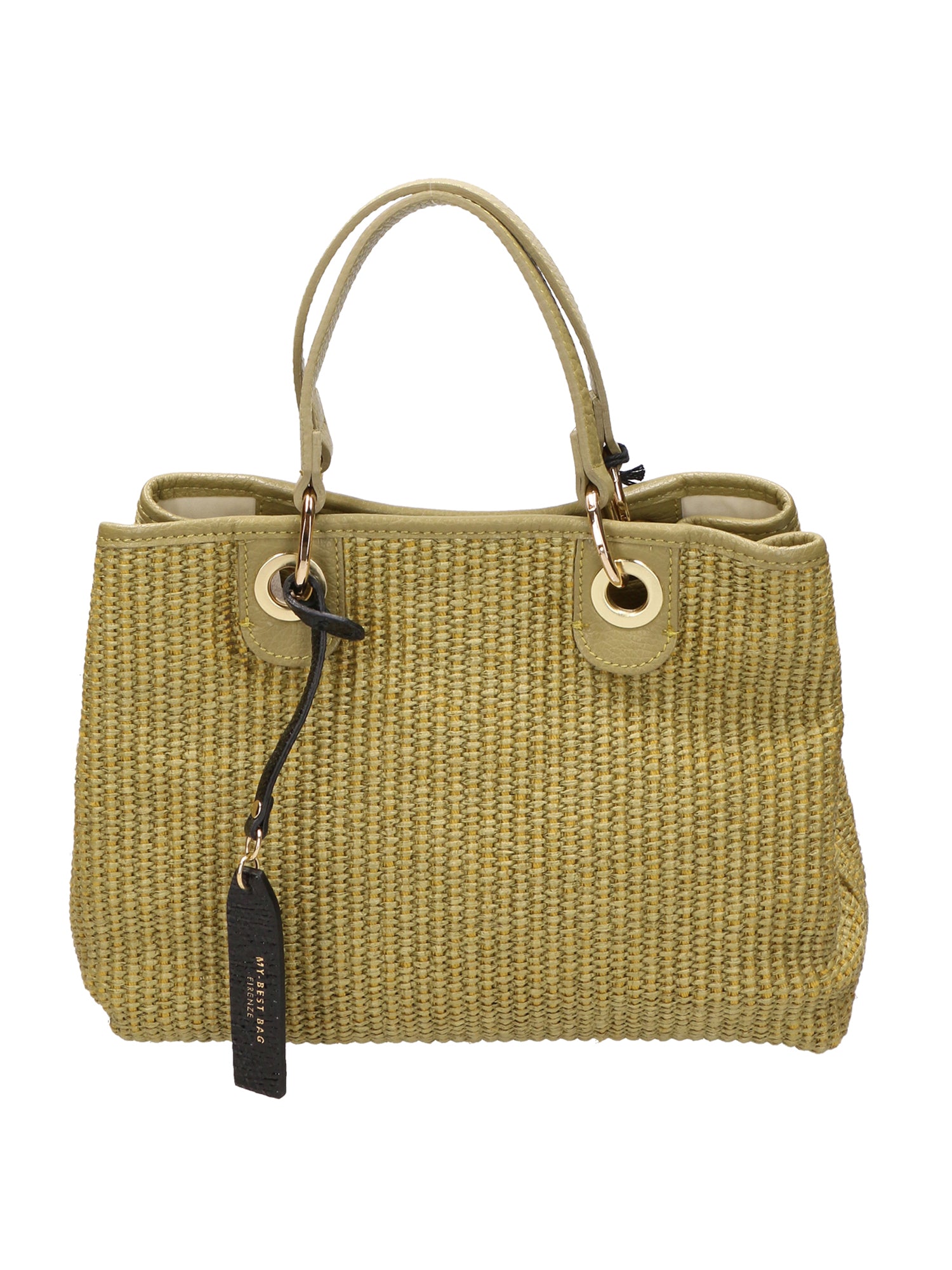 Borsa a mano da donna Paglia & Pelle MYB-05167-SS-467+D105 LIME My Best Bag