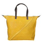 Emerenziana Borsa a spalla da donna Vera pelle 80058-GIALLO Gave Lux