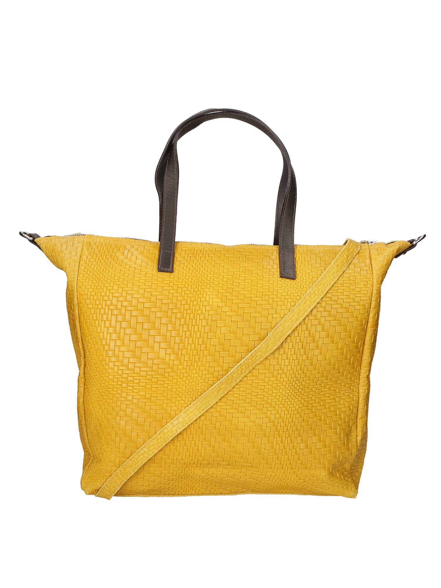 Emerenziana Borsa a spalla da donna Vera pelle 80058-GIALLO Gave Lux