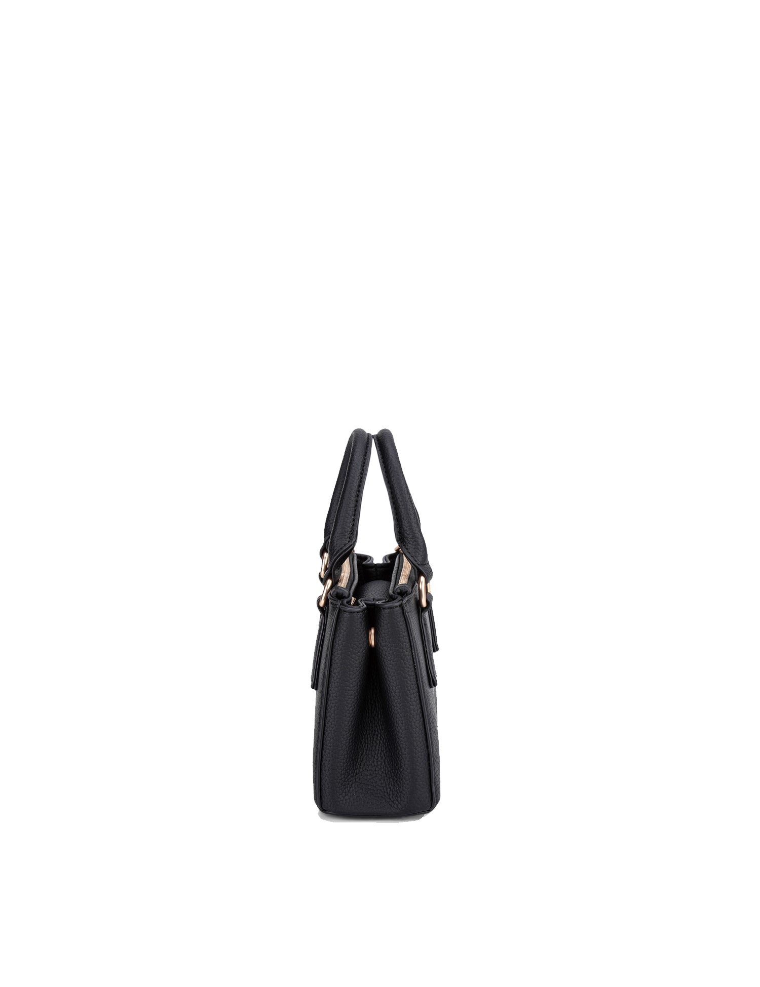 Borsa a Mano in 100% Pu Vegan Leather Nero