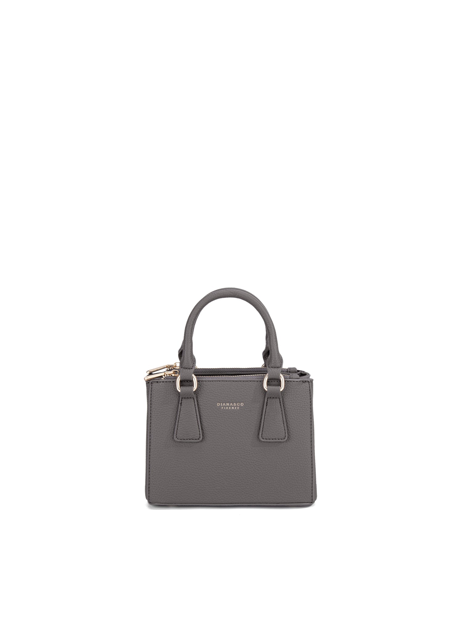 Borsa a Mano in 100% Pu Vegan Leather Grigio